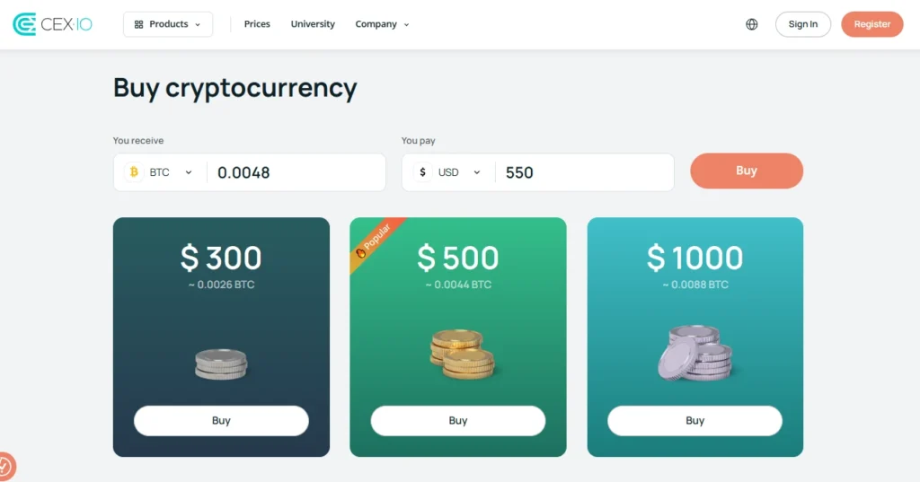 Buy Bitcoin with PayPal on CEX.io
