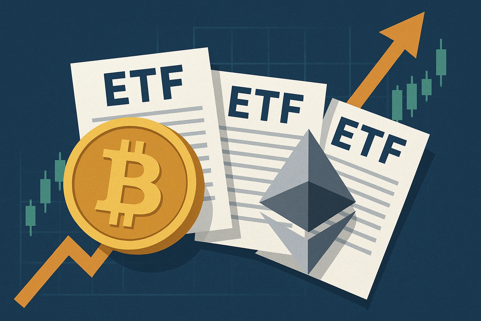 Bitcoin and Ethereum ETFs Inflows Surge as Market Eyes a New Wave of Crypto Funds
